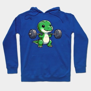 Cute T-Rex Dinosaur Leg Day Gym Workout Hoodie